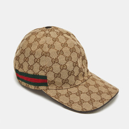 Gucci: Бежевая кепка  GG Supreme