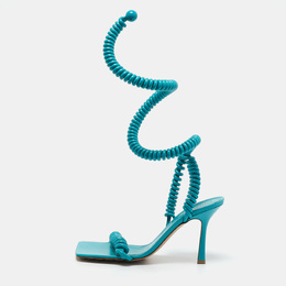 Bottega Veneta: Голубые сандалии  Wire Stretch