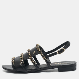 Chanel: Чёрные сандалии 