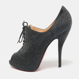 Christian Louboutin: Тёмные ботинки 