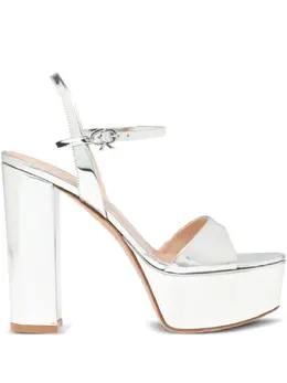 Gianvito Rossi: Серебристые сандалии 