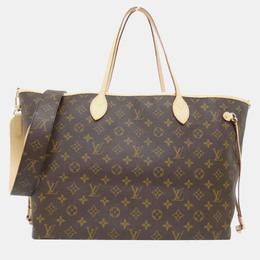 Louis Vuitton: Коричневая сумка-шоппер  Neverfull
