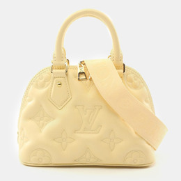 Louis Vuitton: Жёлтая сумка  Alma BB