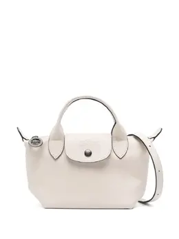 Longchamp: Белая сумка-шоппер  Le Pliage