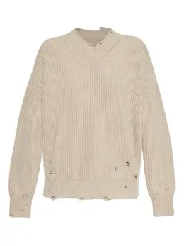MM6 Maison Margiela: Рваный свитер 