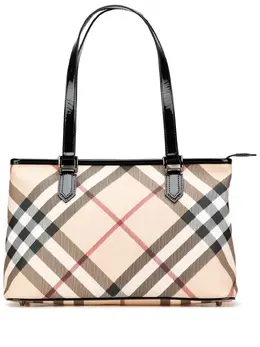Burberry Pre-Owned: Коричневая сумка-шоппер 