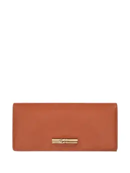 Longchamp: Коричневый кошелёк  Roseau