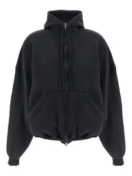 Balenciaga: Чёрная толстовка 
