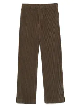 Homme Plissé Issey Miyake: Зелёные брюки 
