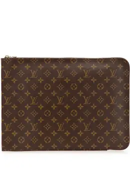 Louis Vuitton Pre-Owned: Коричневый клатч 