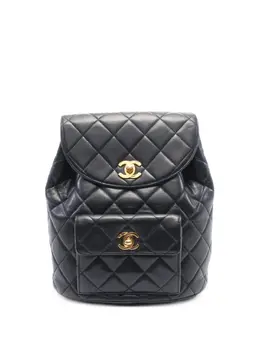 CHANEL Pre-Owned: Чёрный рюкзак 