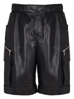 Balmain: Кожаные шорты 