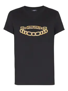 Balmain: Футболка с принтом 