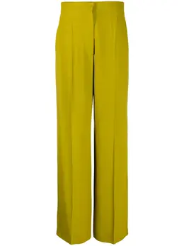 Alberta Ferretti: Зелёные брюки 