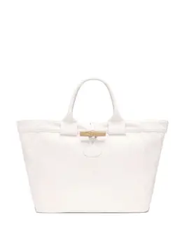 Longchamp: Белая сумка-шоппер  Roseau