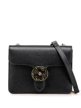 Gucci Pre-Owned: Чёрная сумка через плечо 