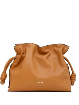 LOEWE: Коричневый клатч  Flamenco
