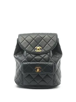 CHANEL Pre-Owned: Чёрный рюкзак 