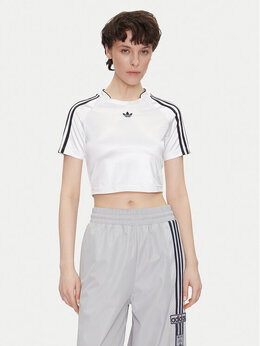 Adidas: Белая футболка  Adicolor