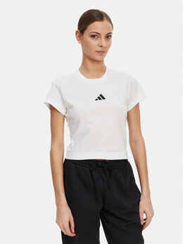 Adidas: Белая футболка 