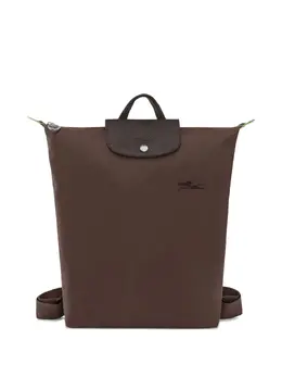 Longchamp: Тёмный рюкзак  Le Pliage
