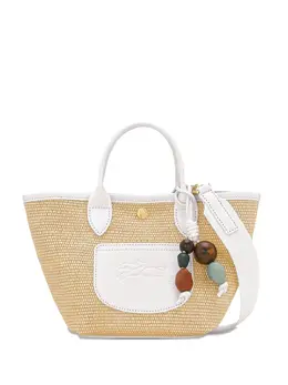 Longchamp: Белая сумка-шоппер  Le Pliage