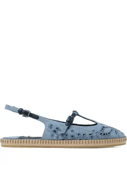 Jimmy Choo: Голубые мокасины 