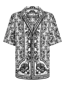 Dolce & Gabbana: Рубашка  Majolica с принтом