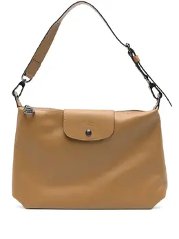 Longchamp: Коричневая сумка-шоппер  Le Pliage