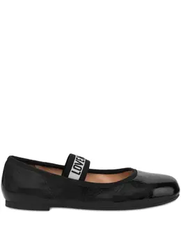 Love Moschino: Чёрные балетки 