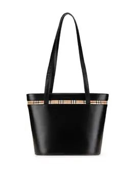 Burberry Pre-Owned: Чёрная сумка-шоппер 