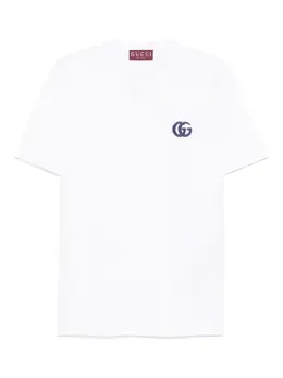 Gucci: Белая футболка  GG