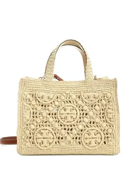 Tory Burch: Светлая сумка-шоппер 