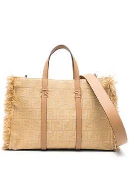 FENDI: Бежевая сумка-шоппер 