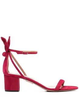 Aquazzura: Розовые сандалии  Bow Tie