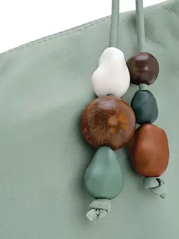 Longchamp: Зелёная сумка  Le Pliage