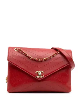 CHANEL Pre-Owned: Красная сумка через плечо 