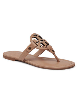 Tory Burch: Бежевые шлёпанцы  Miller