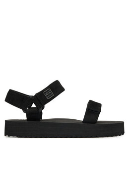 Armani Exchange: Чёрные сандалии 
