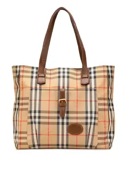 Burberry Pre-Owned: Коричневая сумка-шоппер 