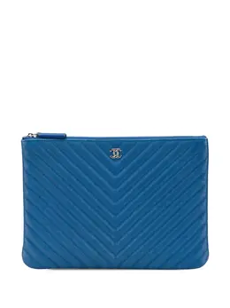 CHANEL Pre-Owned: Голубой клатч 