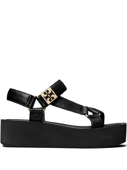 Tory Burch: Чёрные сандалии 