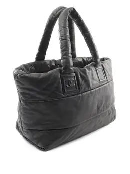 CHANEL Pre-Owned: Чёрная сумка-шоппер 