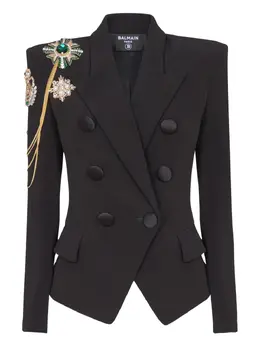 Balmain: Чёрный жакет 