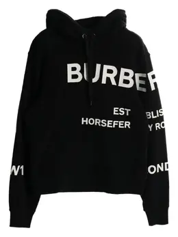 Burberry Pre-Owned: Чёрная толстовка 