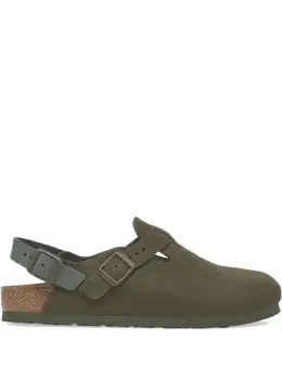 Birkenstock: Зелёные сабо 