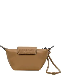 Longchamp: Коричневый кошелёк  Le Pliage