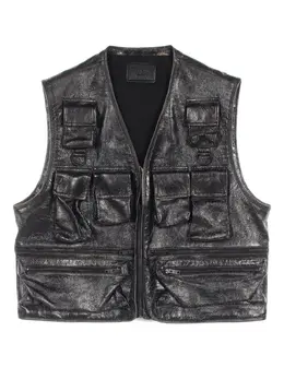 Prada Pre-Owned: Кожаный жилет 