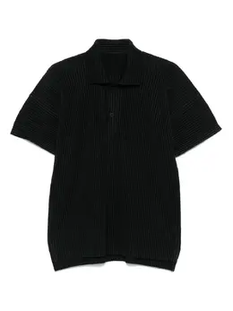 Homme Plissé Issey Miyake: Чёрная рубашка 