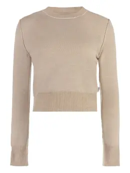 MM6 Maison Margiela: Бежевая футболка 